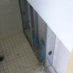 water damage at toilet - ServiceMaster by Wright