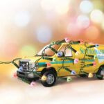 ServiceMaster Van wrap in Christmas Lights